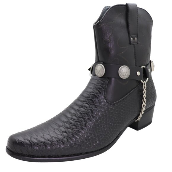 New Men’s Biker Boot Chains – American Eagle Charms Heavy Silver Chain Straps - Picture 16 of 17